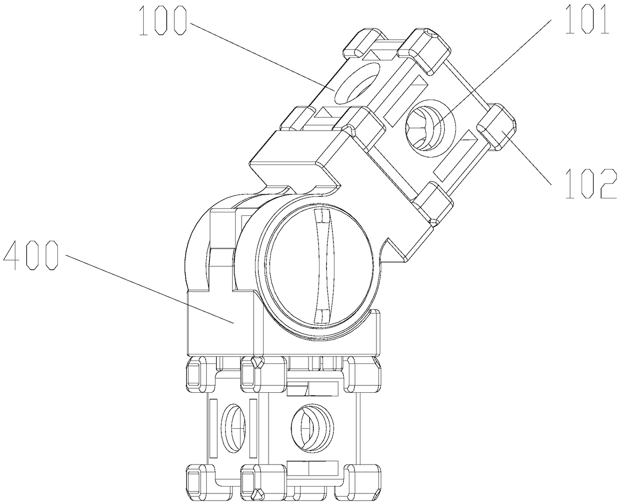 Assembled rotational conductive module