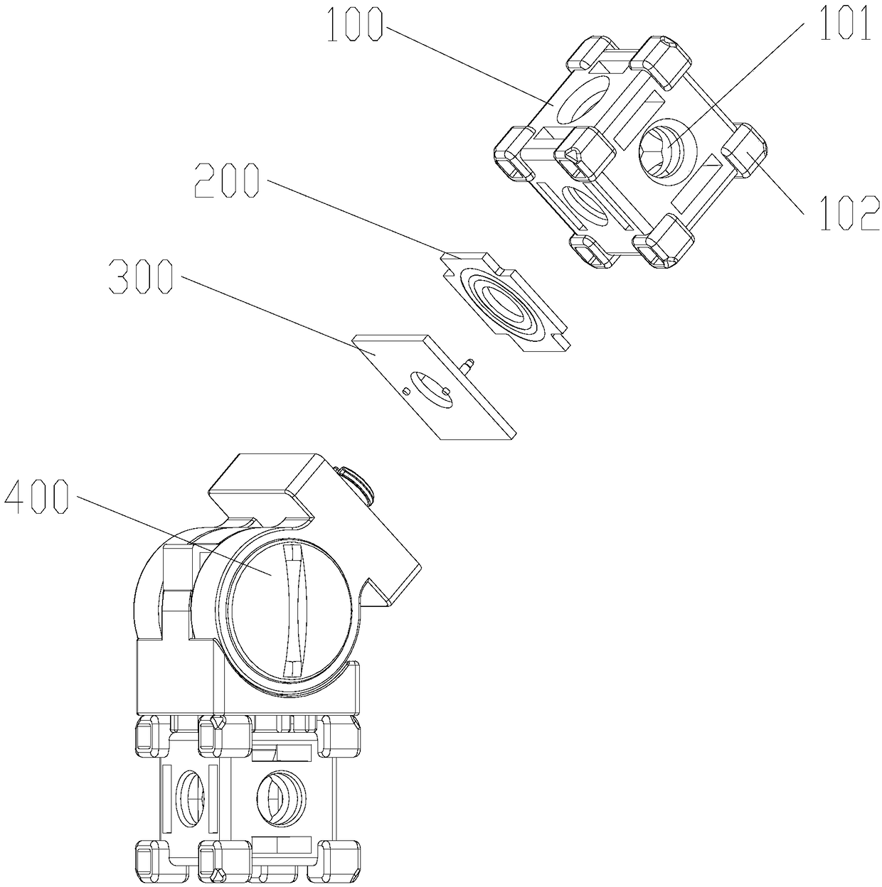 Assembled rotational conductive module