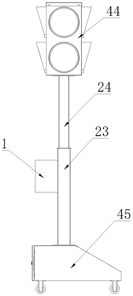 A mobile traffic signal light