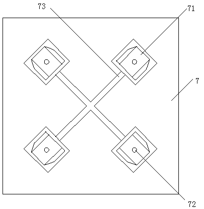 Die-casting mold for bottom angle of antenna bracket