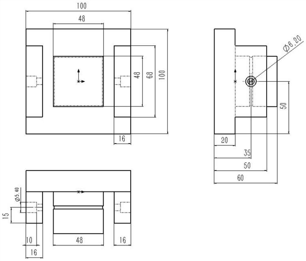 Adjustable test piece cylinder rear plate