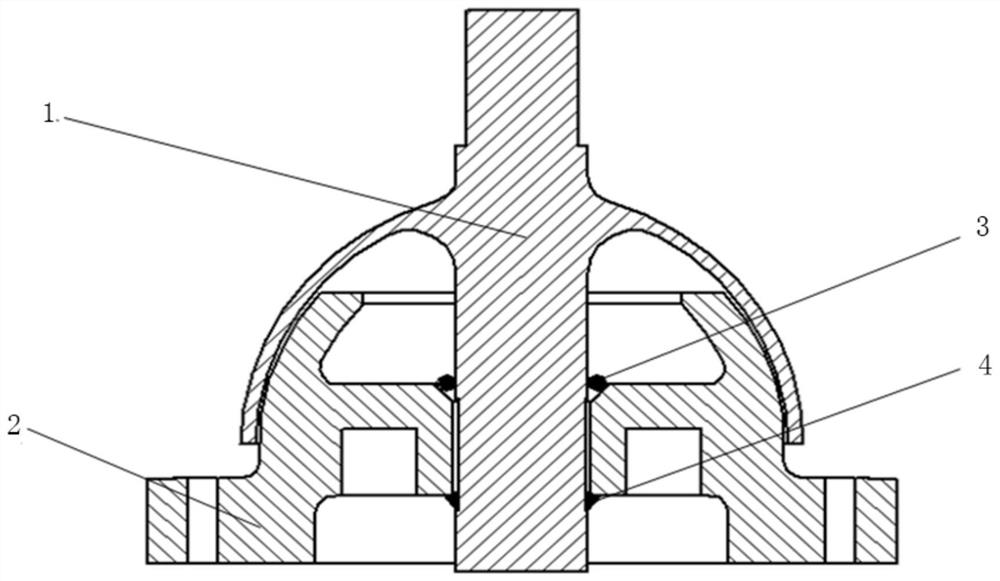 Harmonic oscillator and electrode fixed connection method suitable for high-vacuum environment