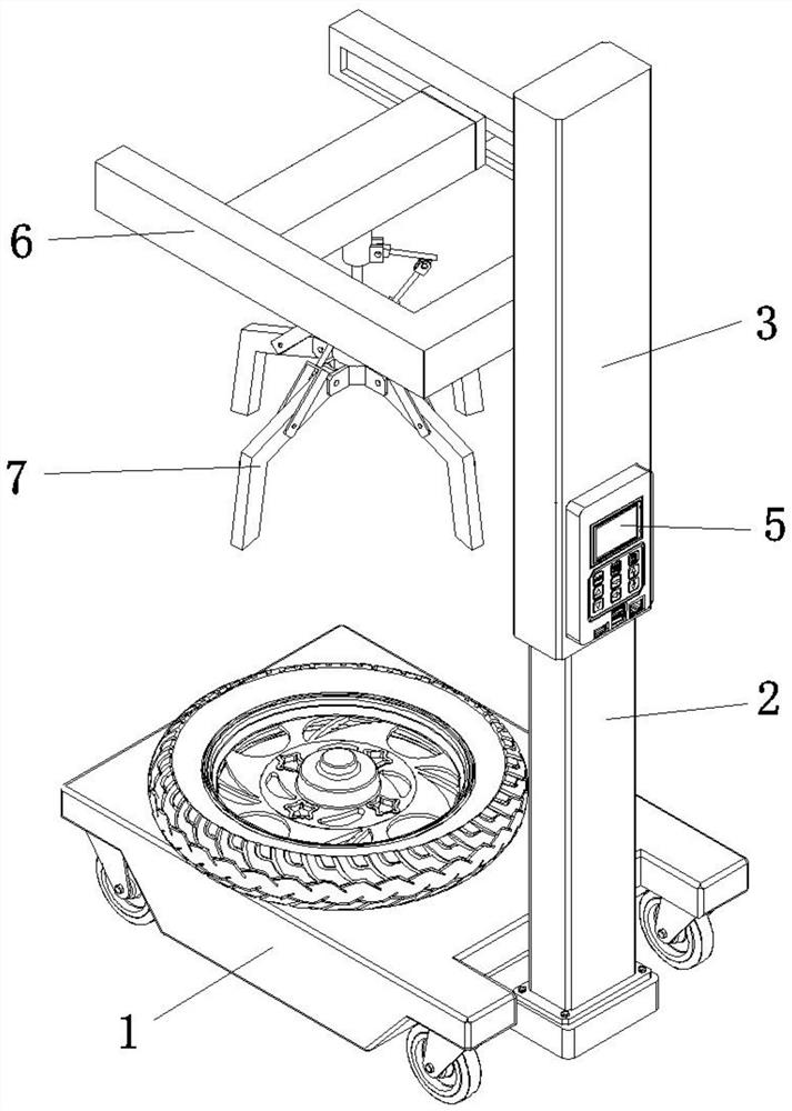 Tire installation auxiliary support for automobile part maintenance