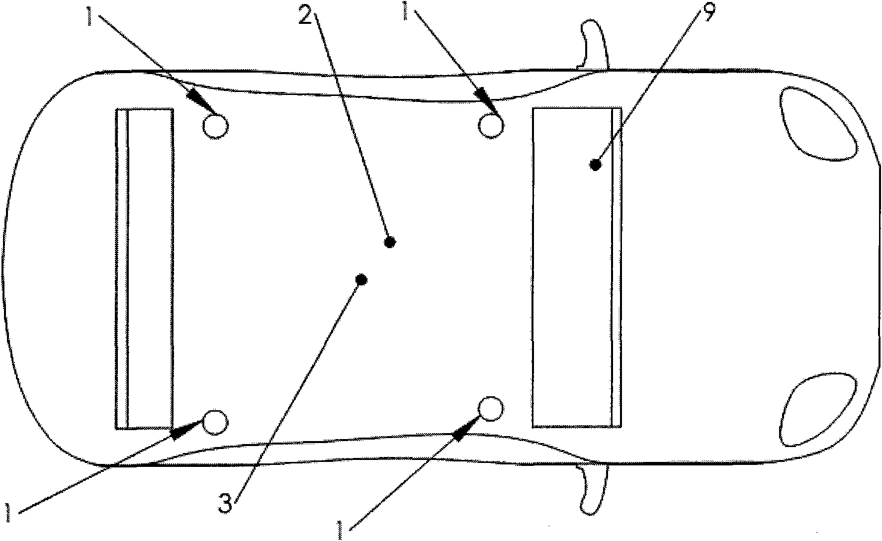 Device for monitoring alarm sound of other motor vehicles in cab of motor vehicle