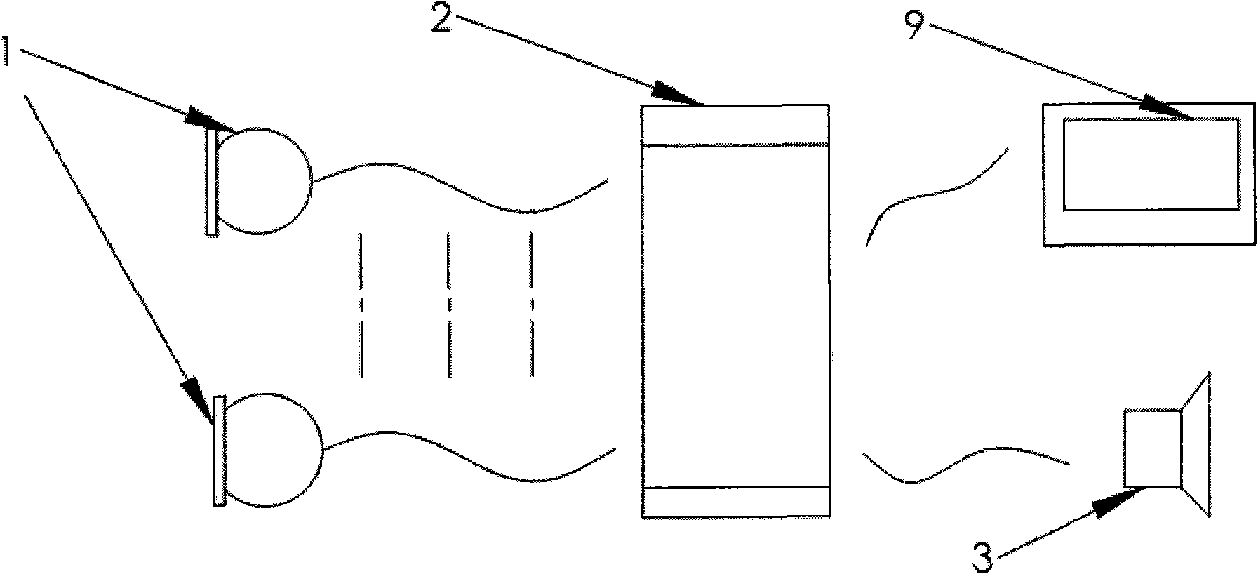 Device for monitoring alarm sound of other motor vehicles in cab of motor vehicle