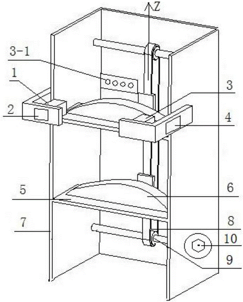 Grain flow measurement device and method based on opposite laser emission type array sensors