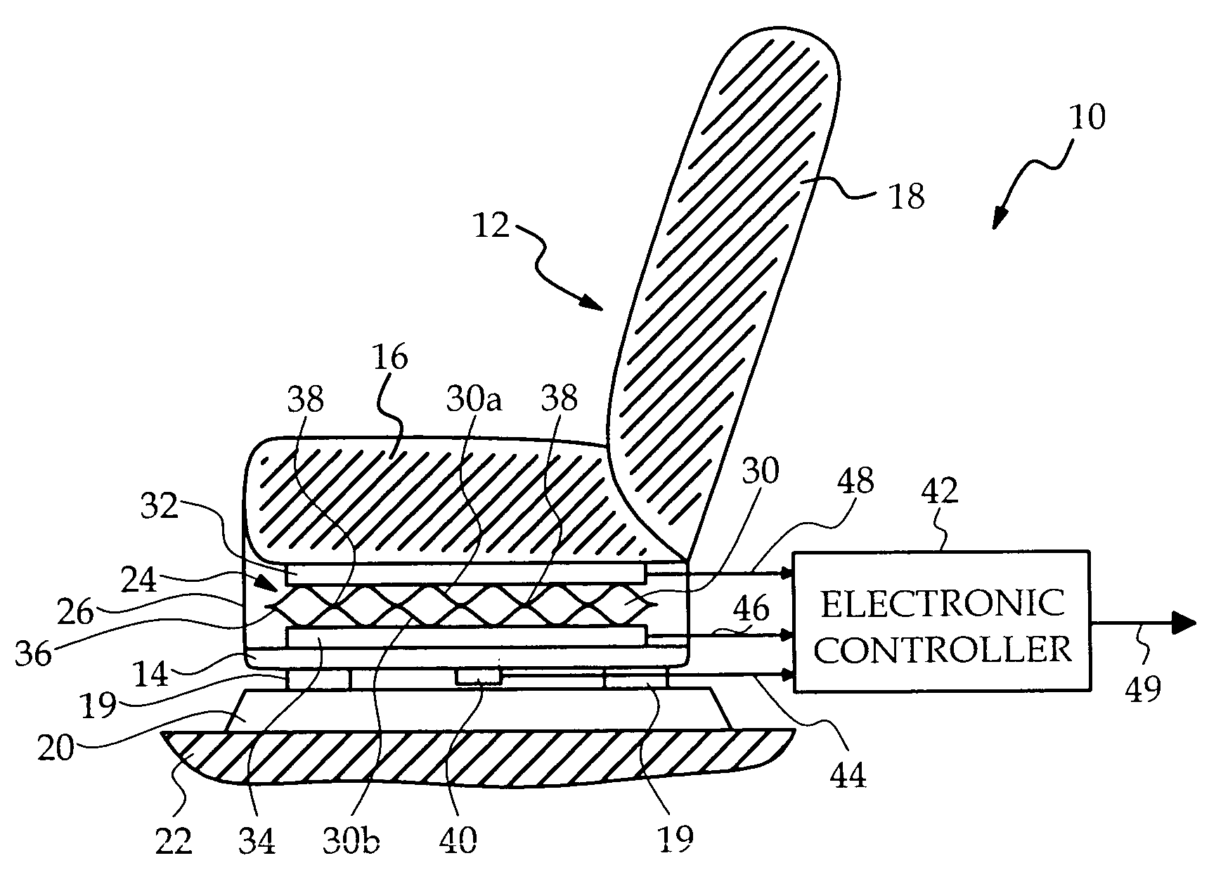 Fluid filled seat bladder with capacitive sensors for occupant classification and weight estimation