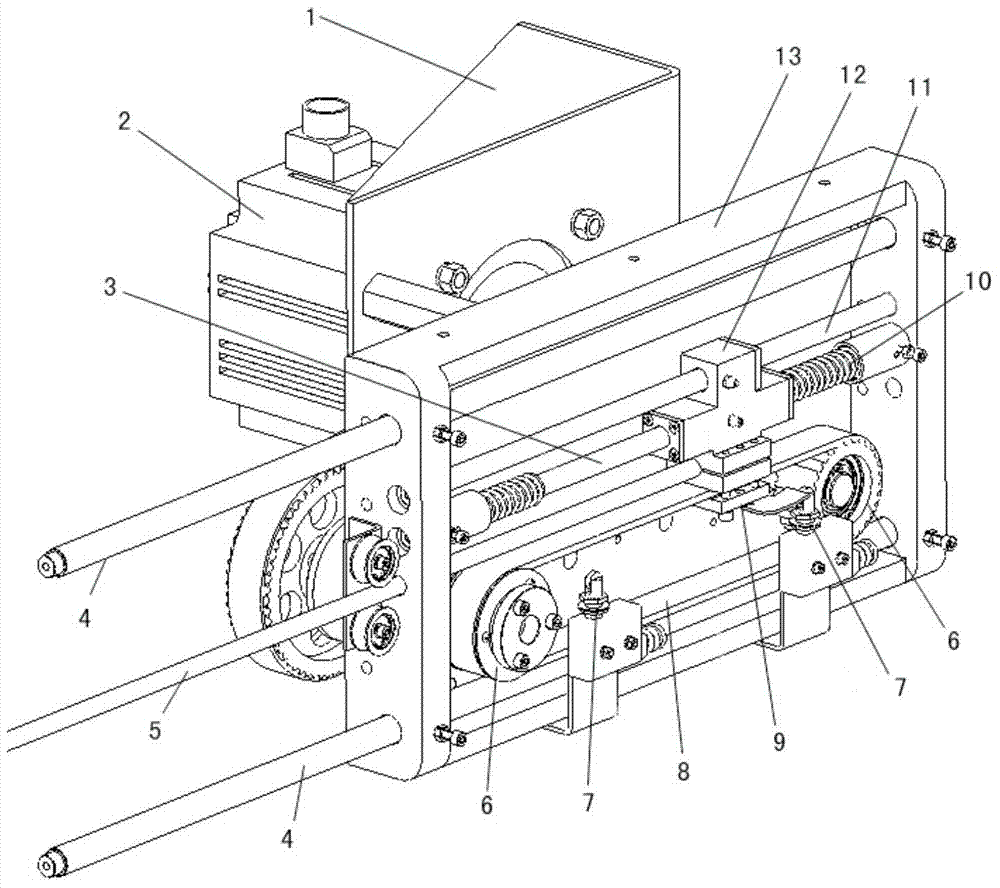 Spinning machine servo drive winding transversing gear