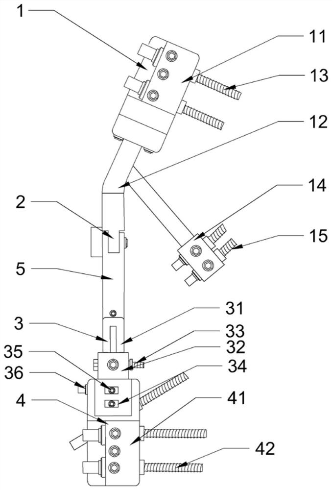 Movable traction hip joint external fixing frame