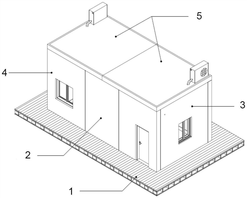 Modularized prefabricated integrated building construction system and construction method thereof