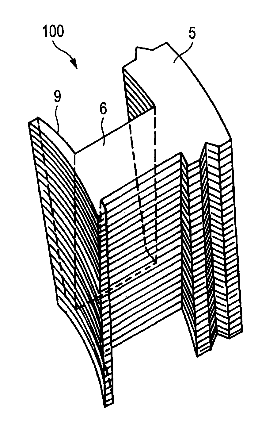 Split cores for motor stator, motor stator, permanent magnet type synchronous motor and punching method by split core punching die