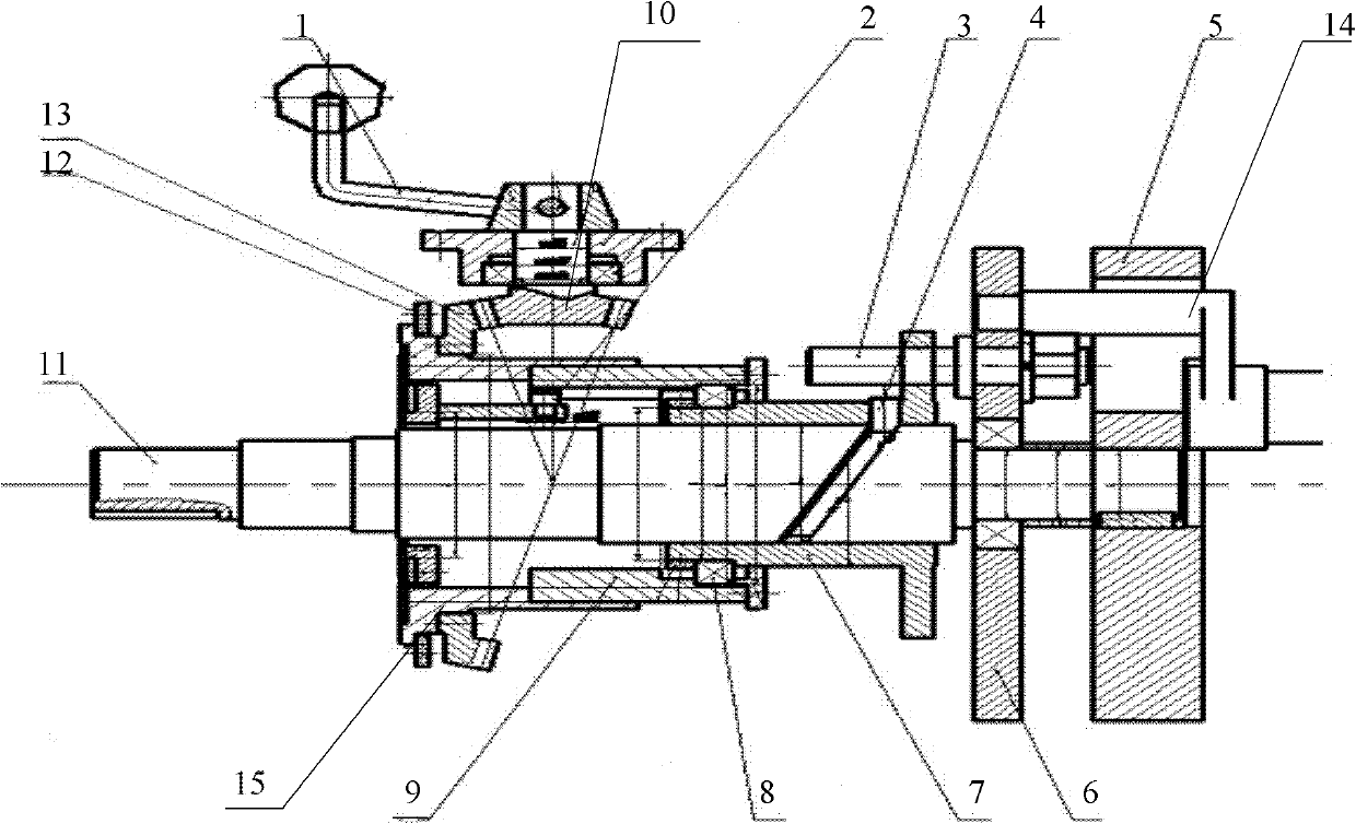 Crank and radius regulating device thereof