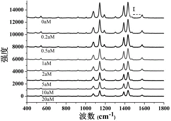 Method for super-sensitively detecting alpha fetalprotein based on surface enhanced raman scattering effect of silver nanoparticle tripolymer