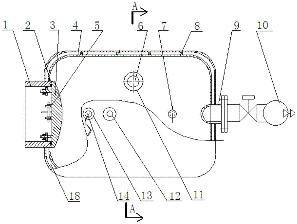 Internal explosion experiment based test method for quantitative evaluation on energy release of thermobaric explosive