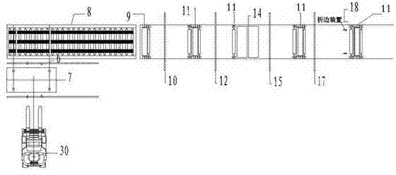 Assembly production line for three-dimensional cavity fiber structure reinforced cement machine-made board