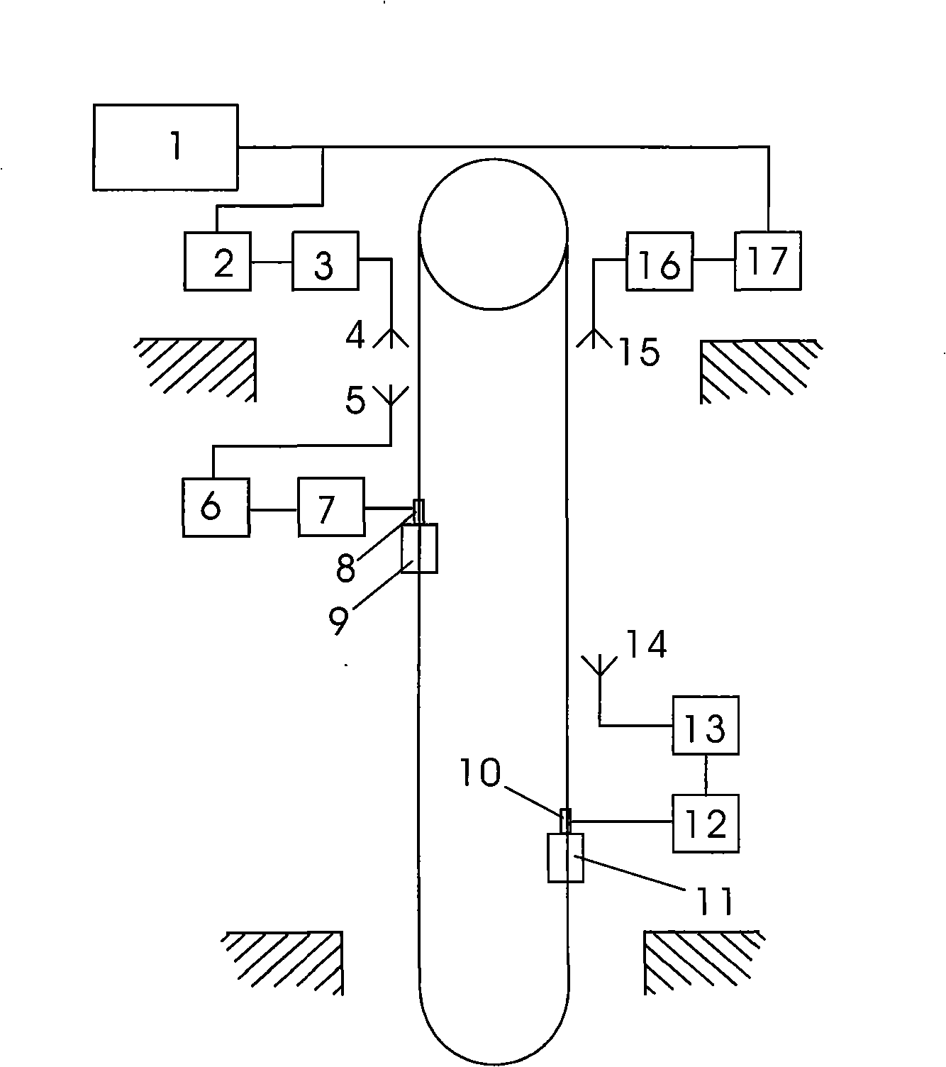 Monitoring system for wire rope tension balancing cylinder and lifting load