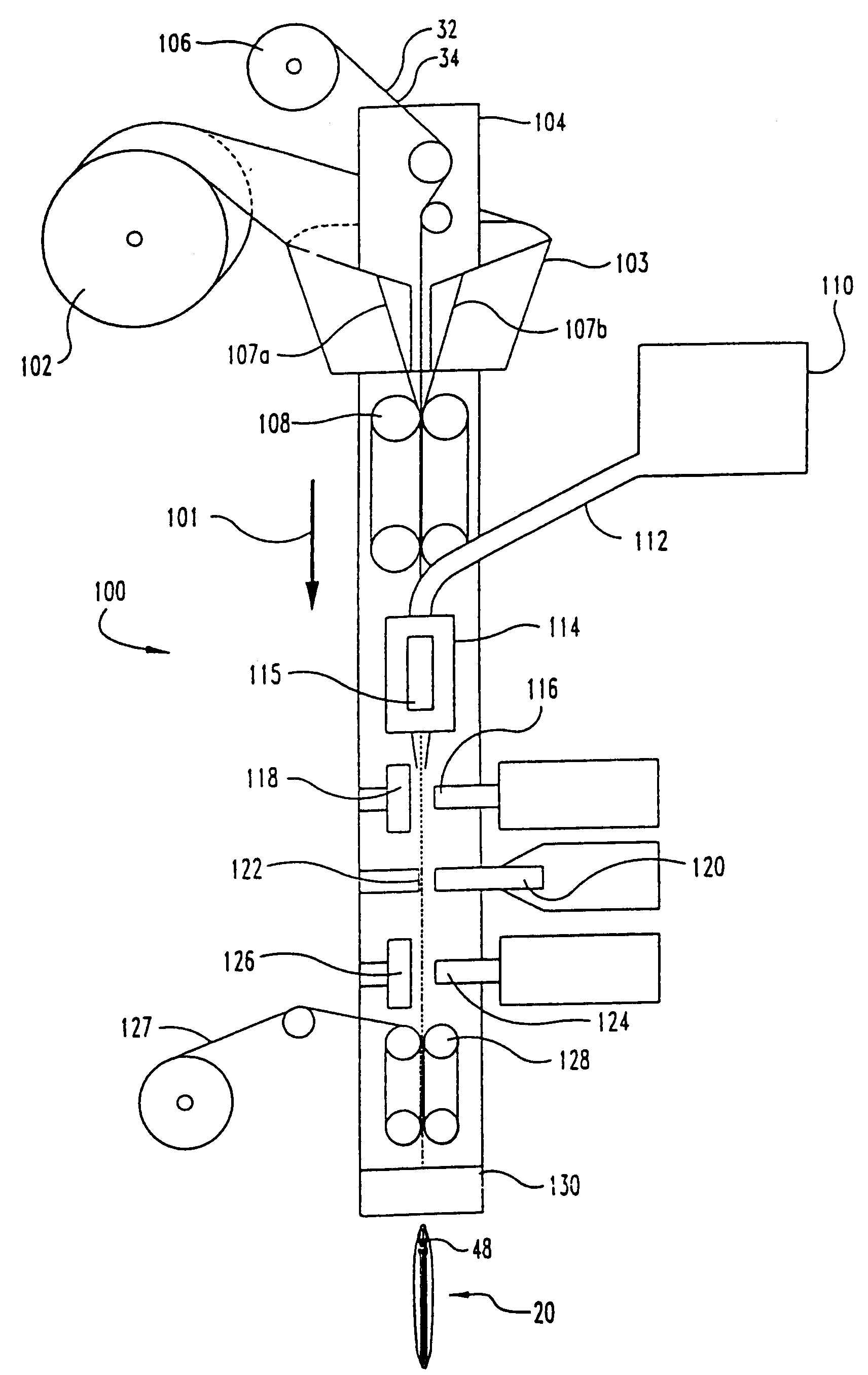 Method and apparatus for placing a product in a flexible recloseable container