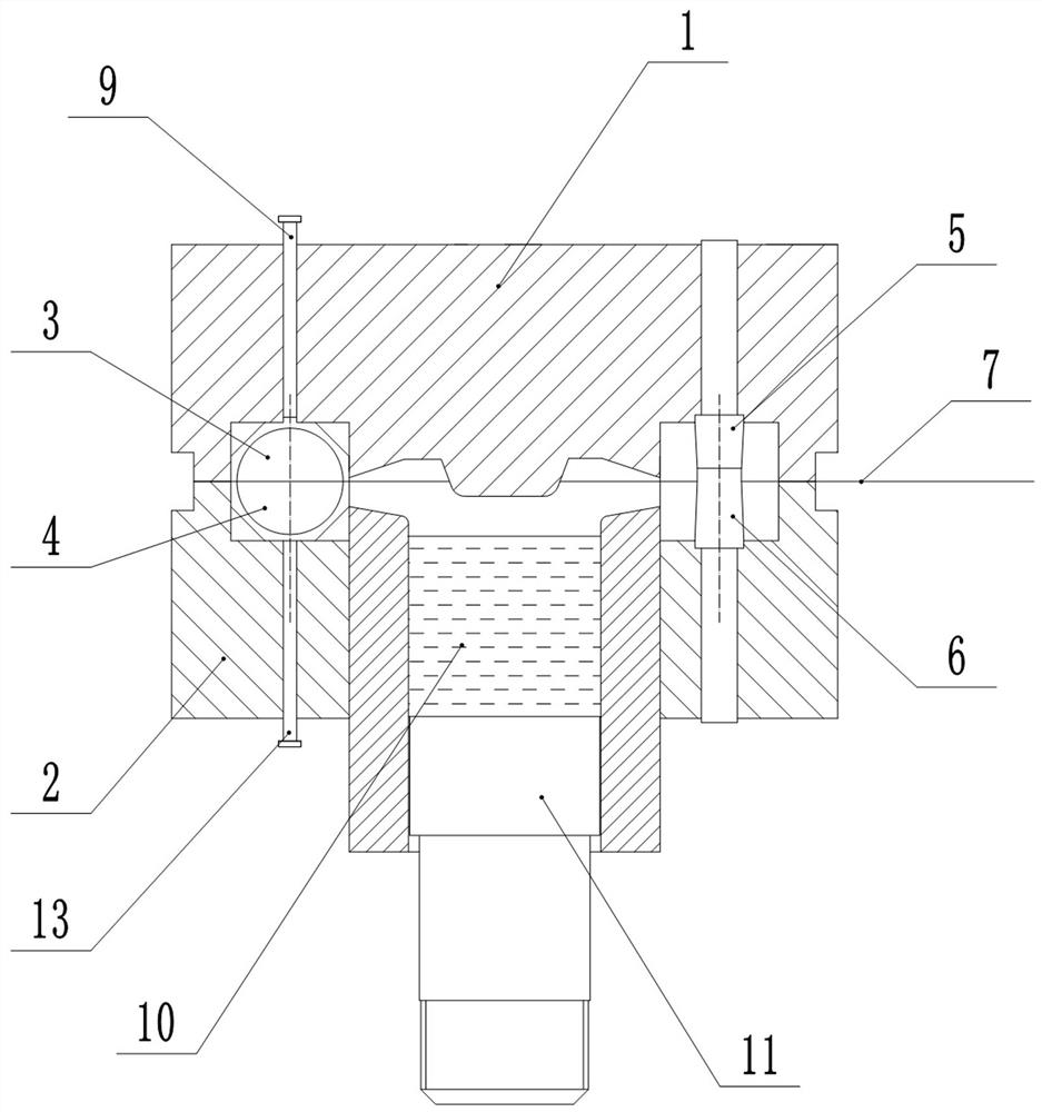 Metal casting mold and method for manufacturing aluminum bronze explosion-proof hammer