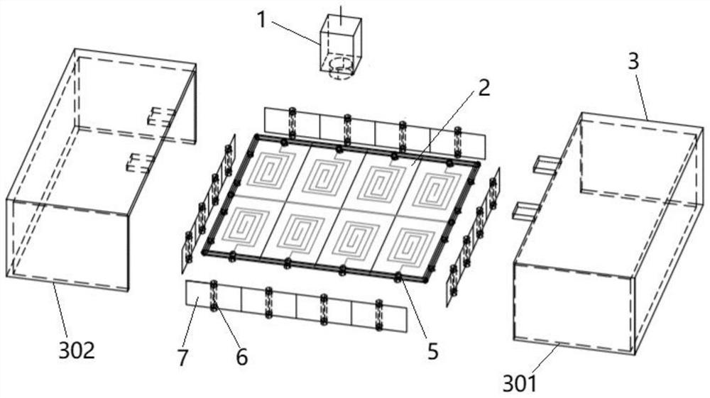 A device for non-destructive detection of infrared road damage by emitting electromagnetic or microwave