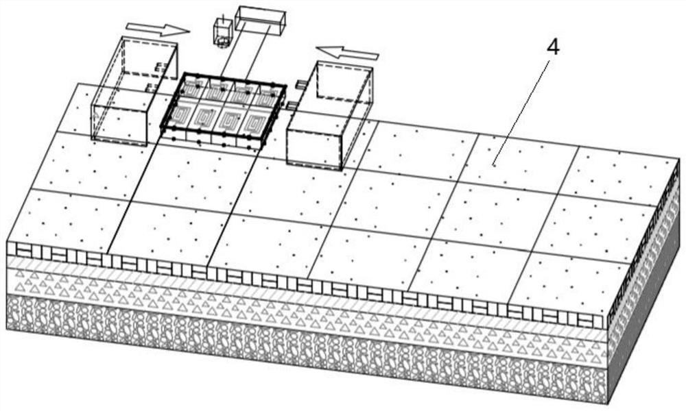 A device for non-destructive detection of infrared road damage by emitting electromagnetic or microwave