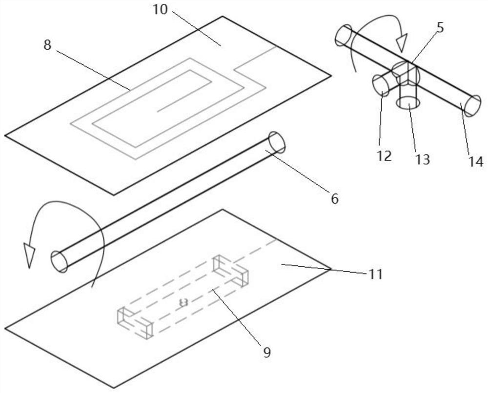 A device for non-destructive detection of infrared road damage by emitting electromagnetic or microwave