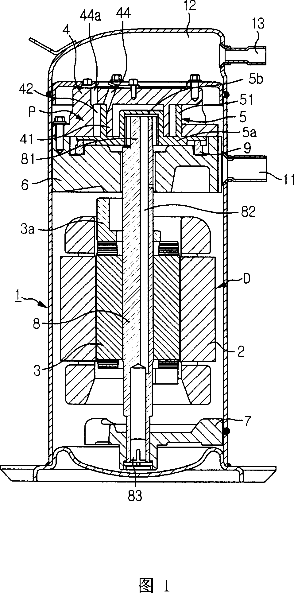 Volume varying device for rotating blade type compressor