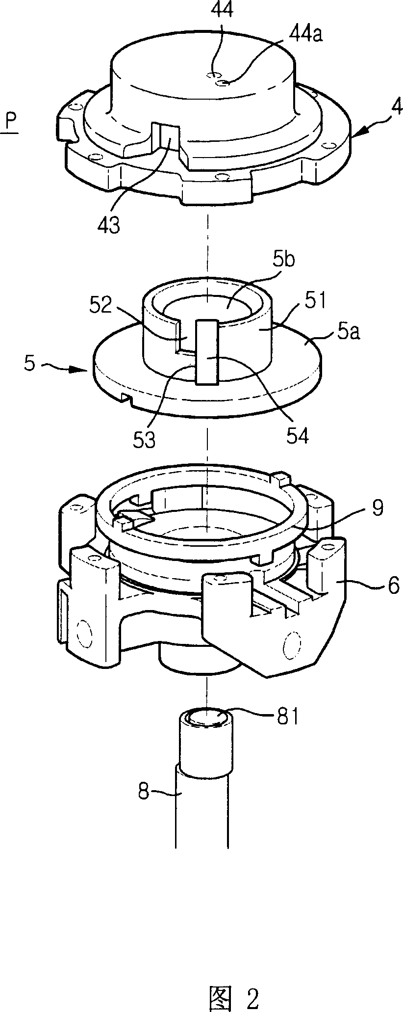 Volume varying device for rotating blade type compressor