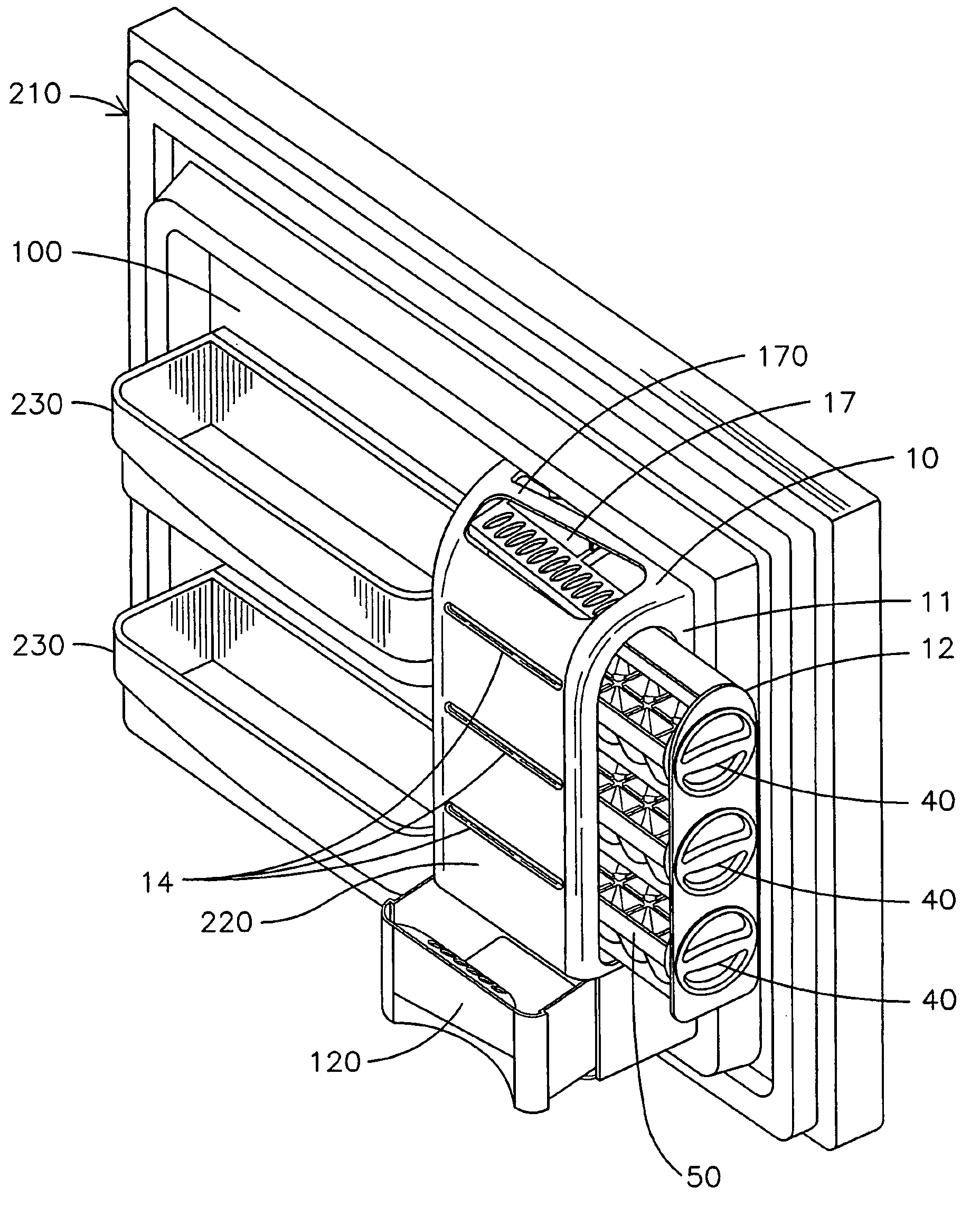 Ice cube making device for refrigerators