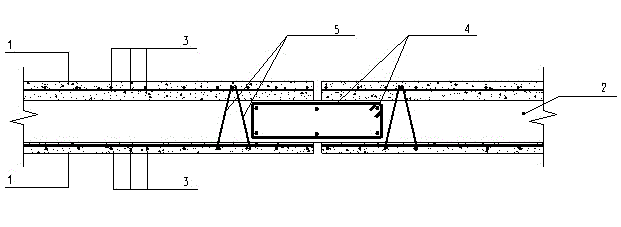 Prefabricated assembled superposed plate type concrete shear wall and construction method thereof