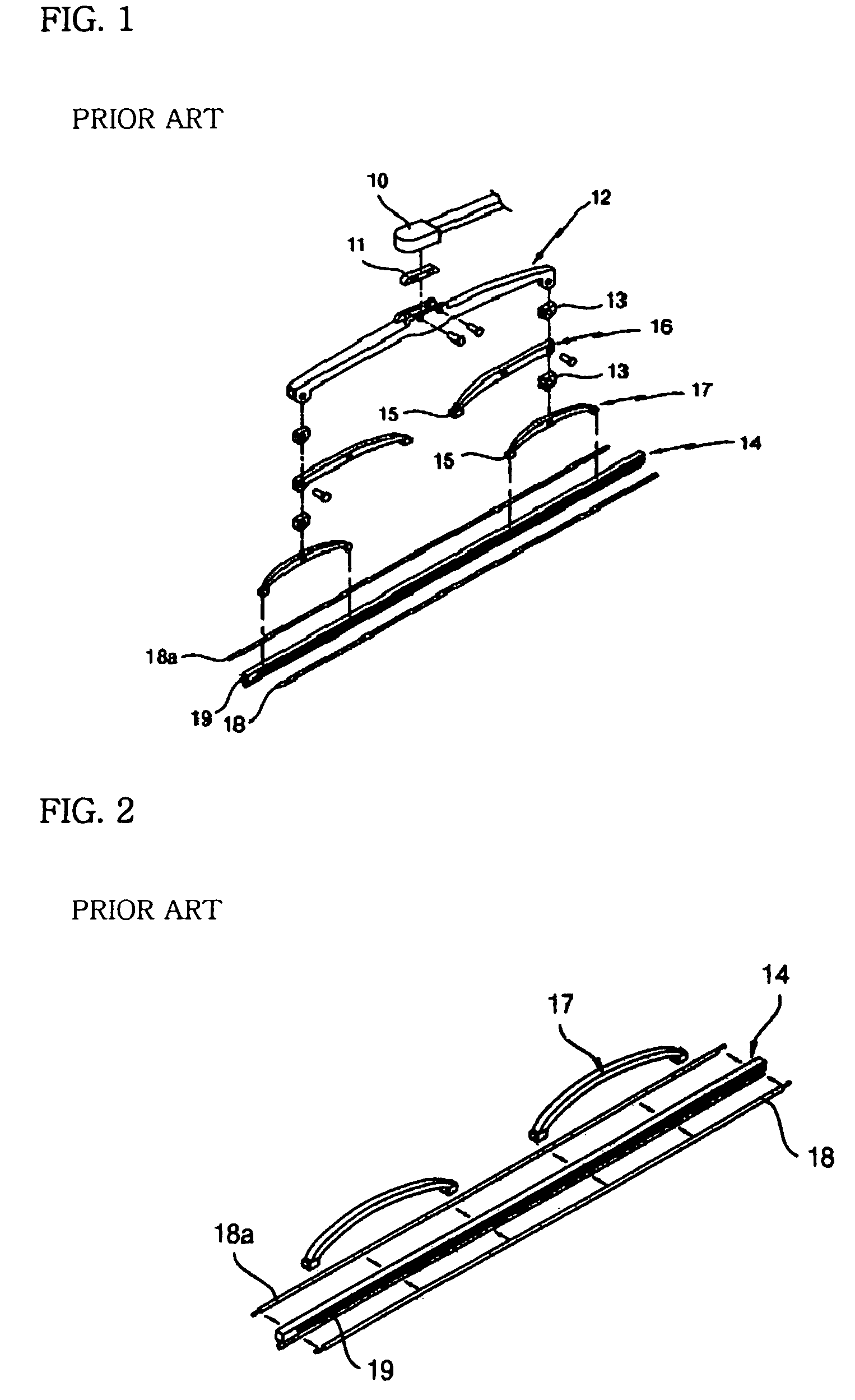 Vehicular wiper frame