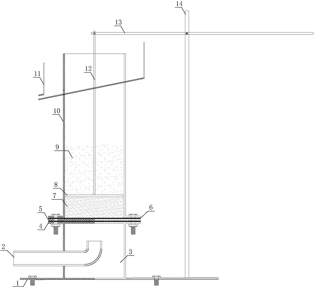 Fluidized bed sorting experimental machine for arranging semi-automatic lifting device based on secondary bed layer