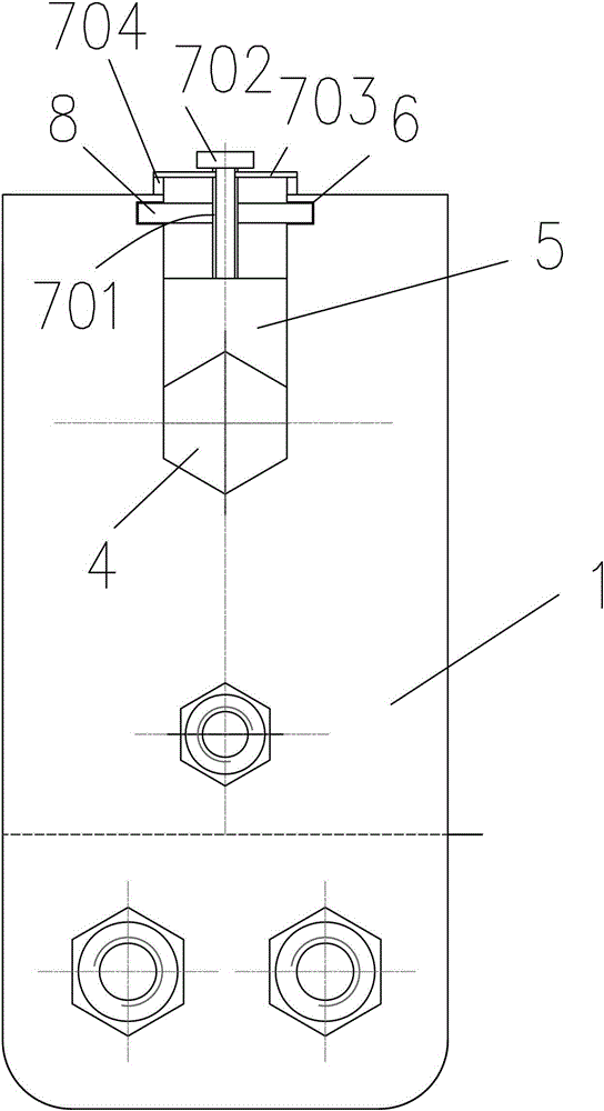 Conical roller quick-changing device for festoon cable