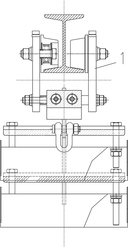 Conical roller quick-changing device for festoon cable