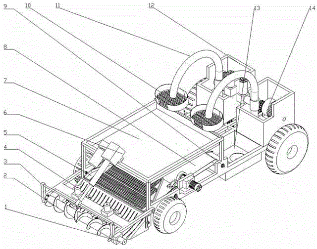 Automatic mud-flat shellfish collecting machine