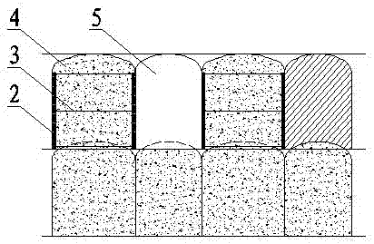 Stope filling body slope reinforcing method