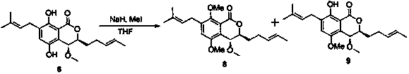 Marine fungi secondary metabolite derivative and application of marine fungi secondary metabolite derivative as marine biological antifoulant