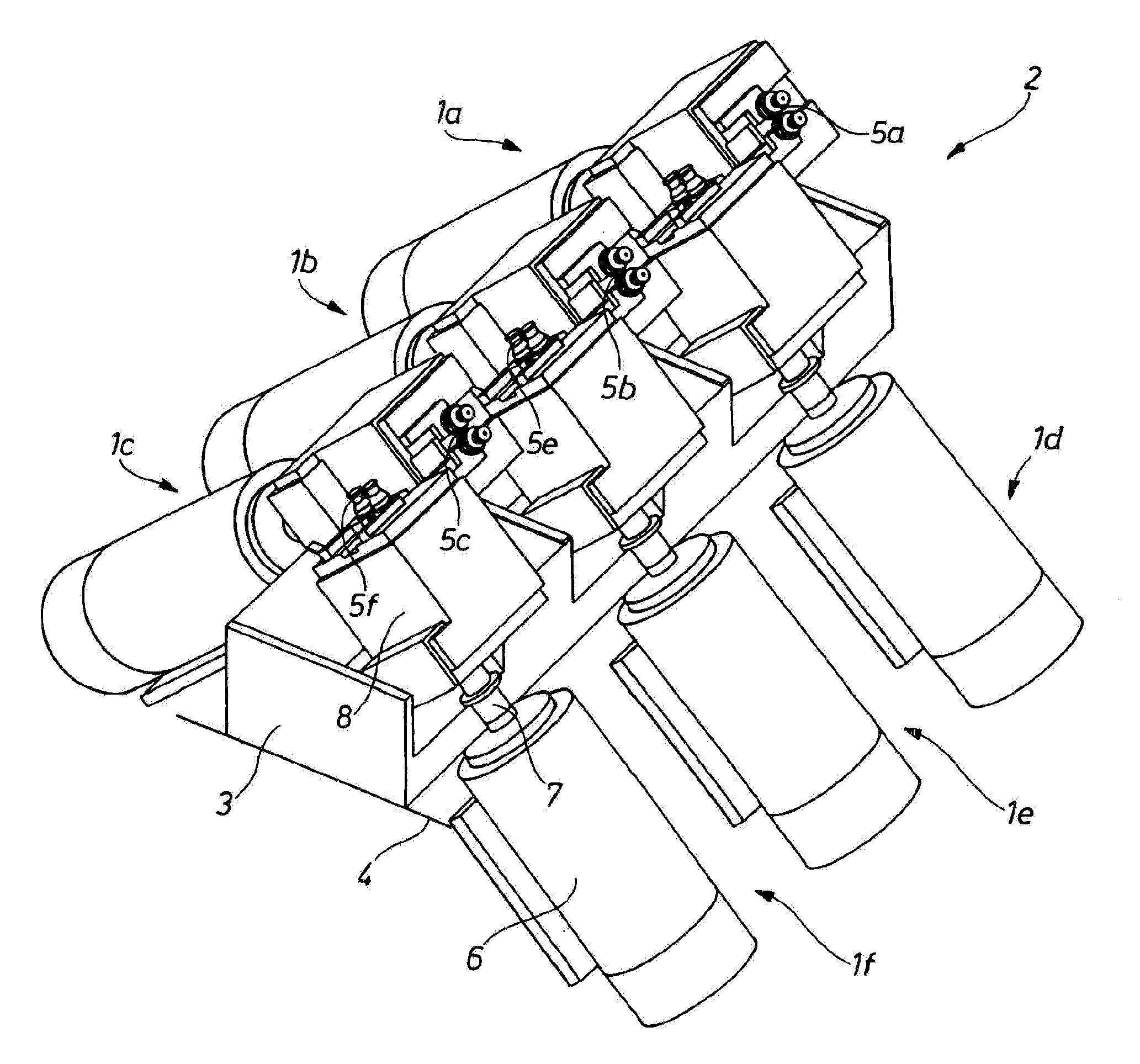 Wire roll stand with individual drive