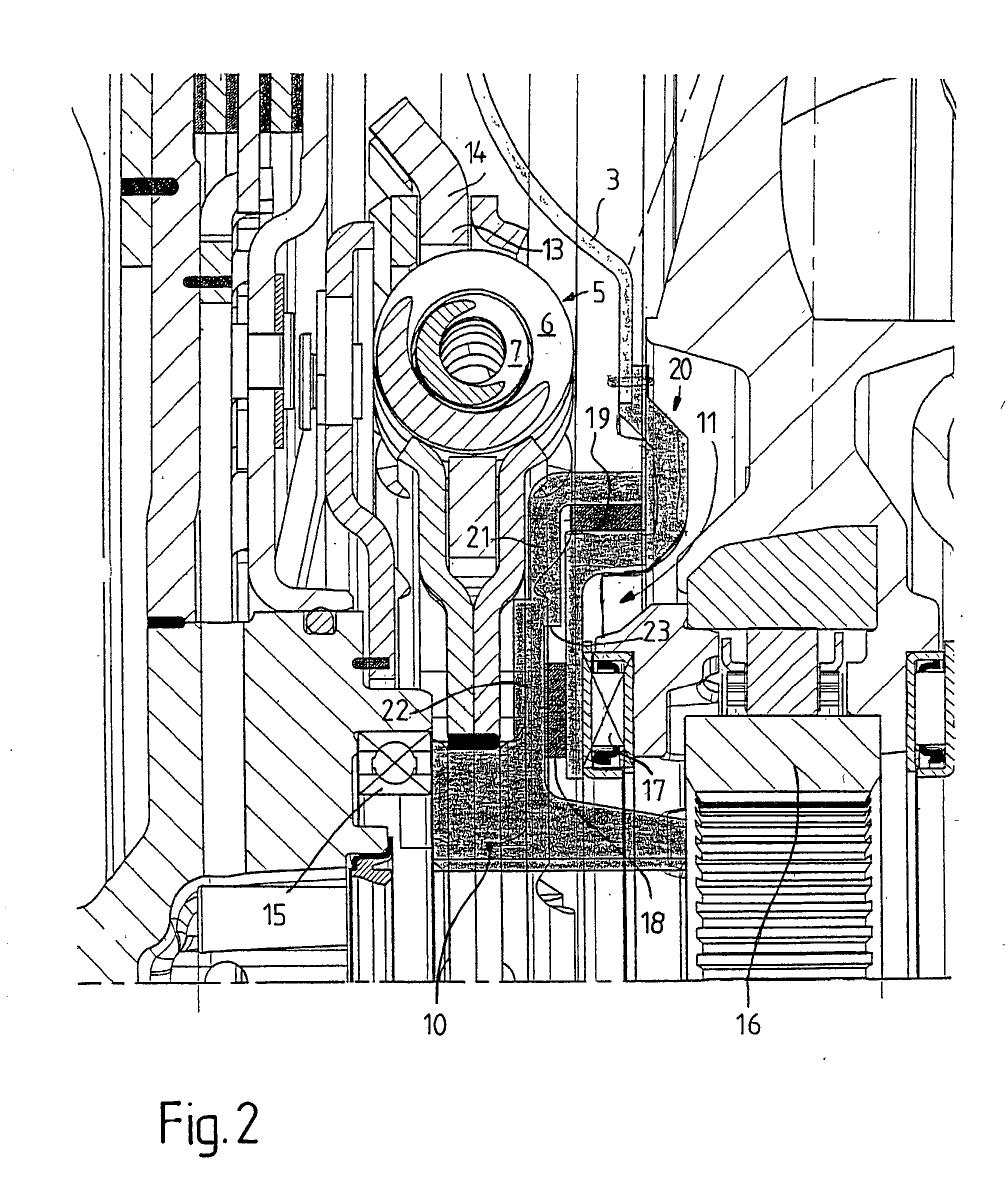 Hydraulic clutch with a turbine torsional vibration damper