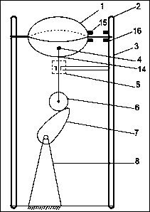 A cam mechanism type ship sloshing simulation device