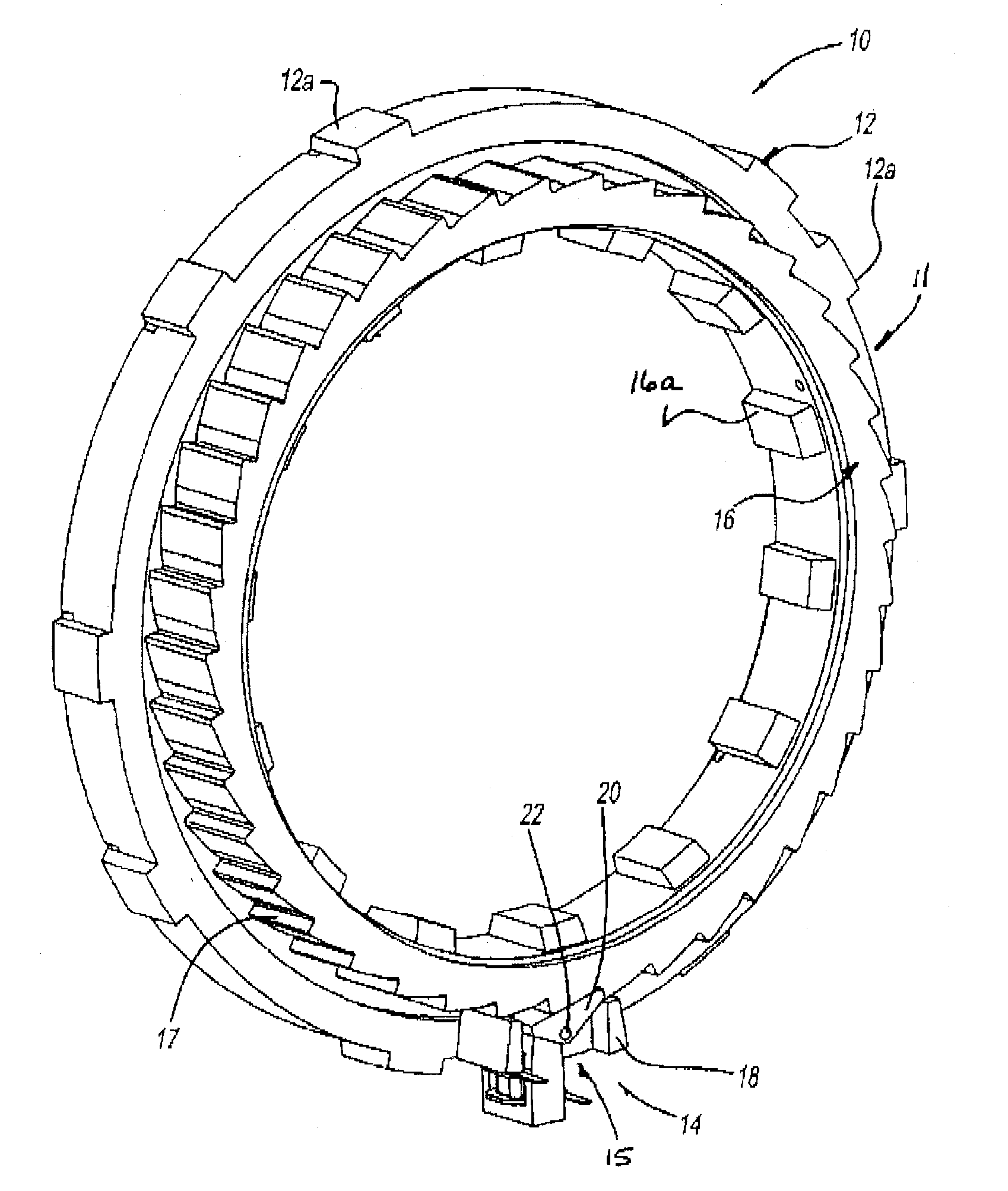 Selectable one-way clutch having strut with separate armature