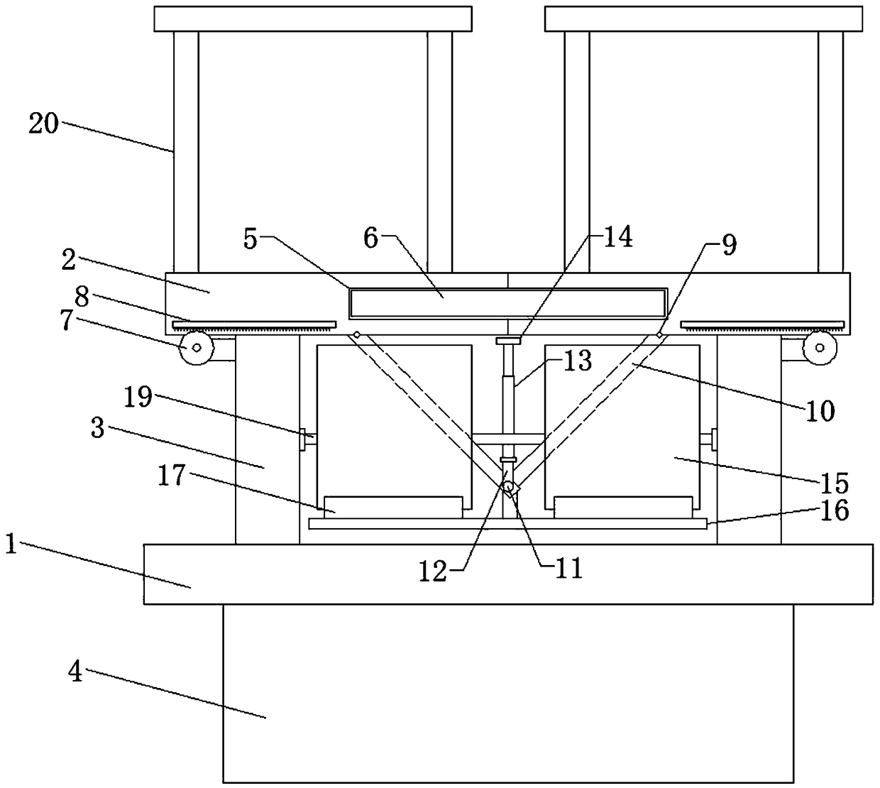 Lifting platform capable of storing building waste for building construction