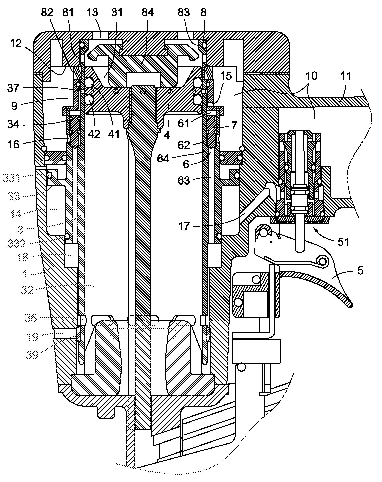 Pneumatic nail gun