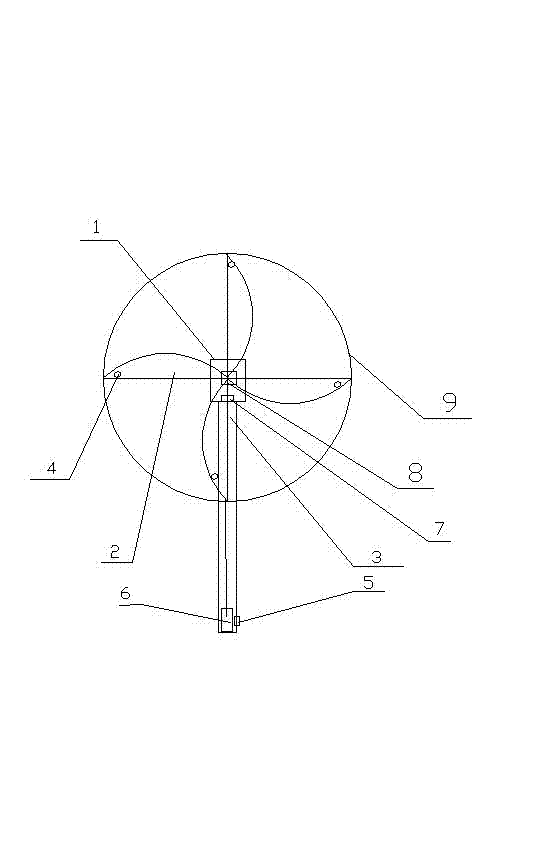 Light-emitting fan with power generated from wind