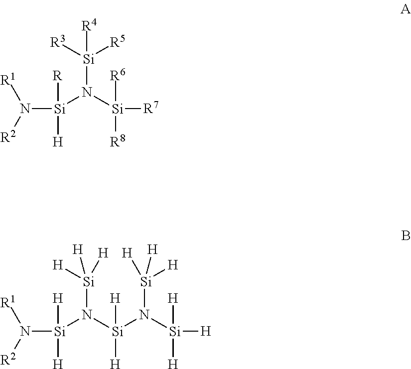 Trisilylamine derivatives as precursors for high growth rate silicon-containing films