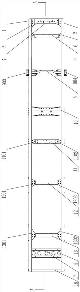 Short-wheelbase frame assembly and mounting method