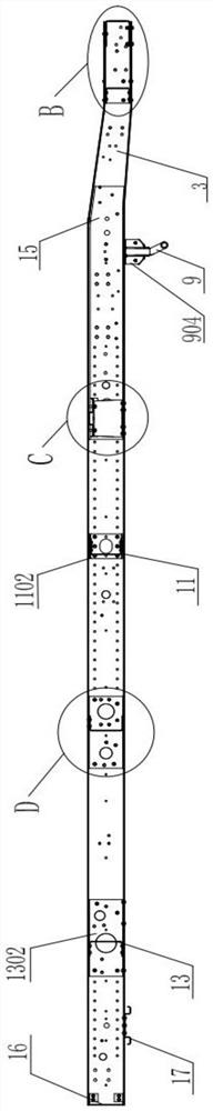 Short-wheelbase frame assembly and mounting method