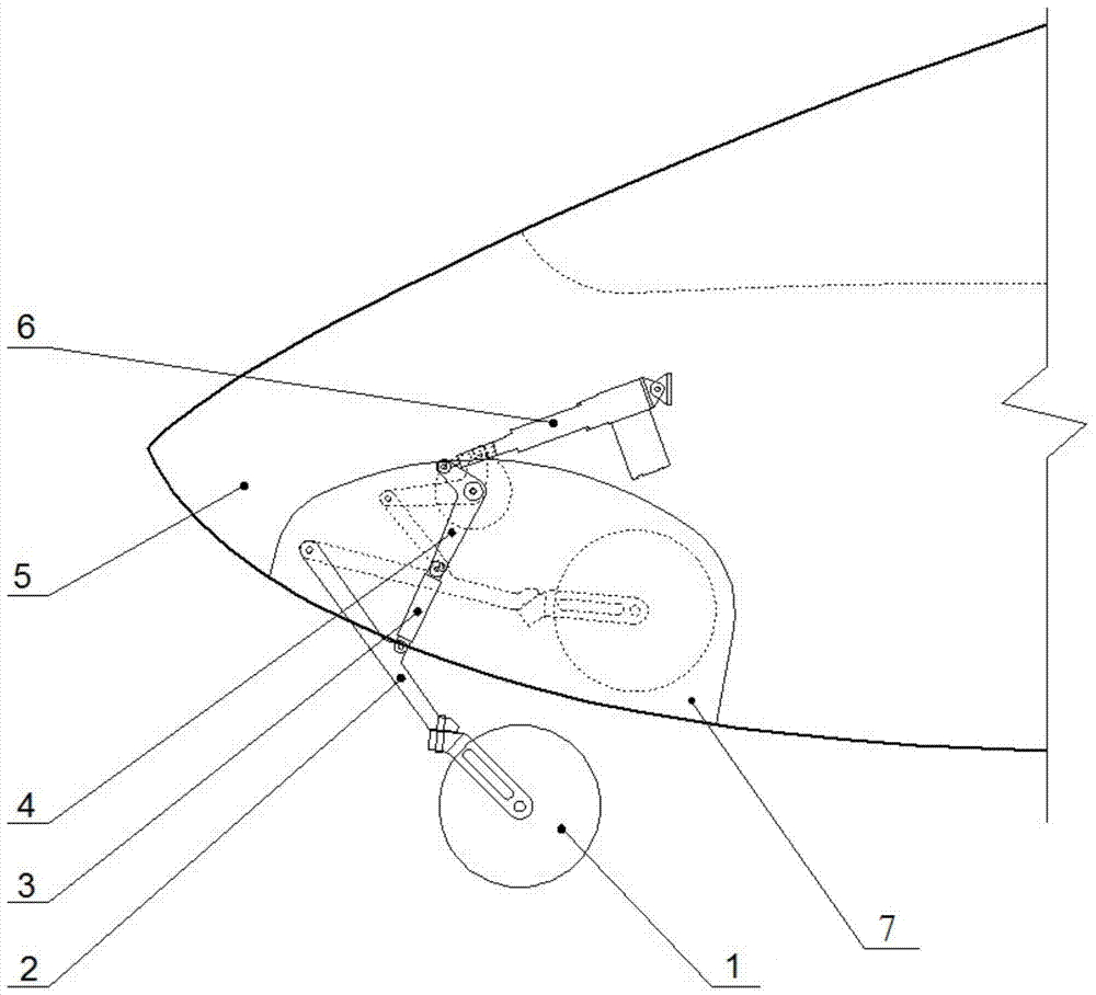 A retractable landing gear for an amphibious aircraft