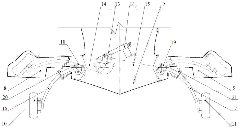 A retractable landing gear for an amphibious aircraft