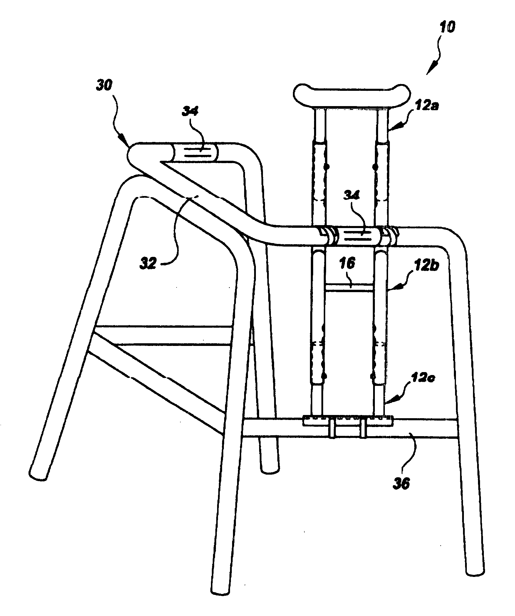 Attachable snap on crutch