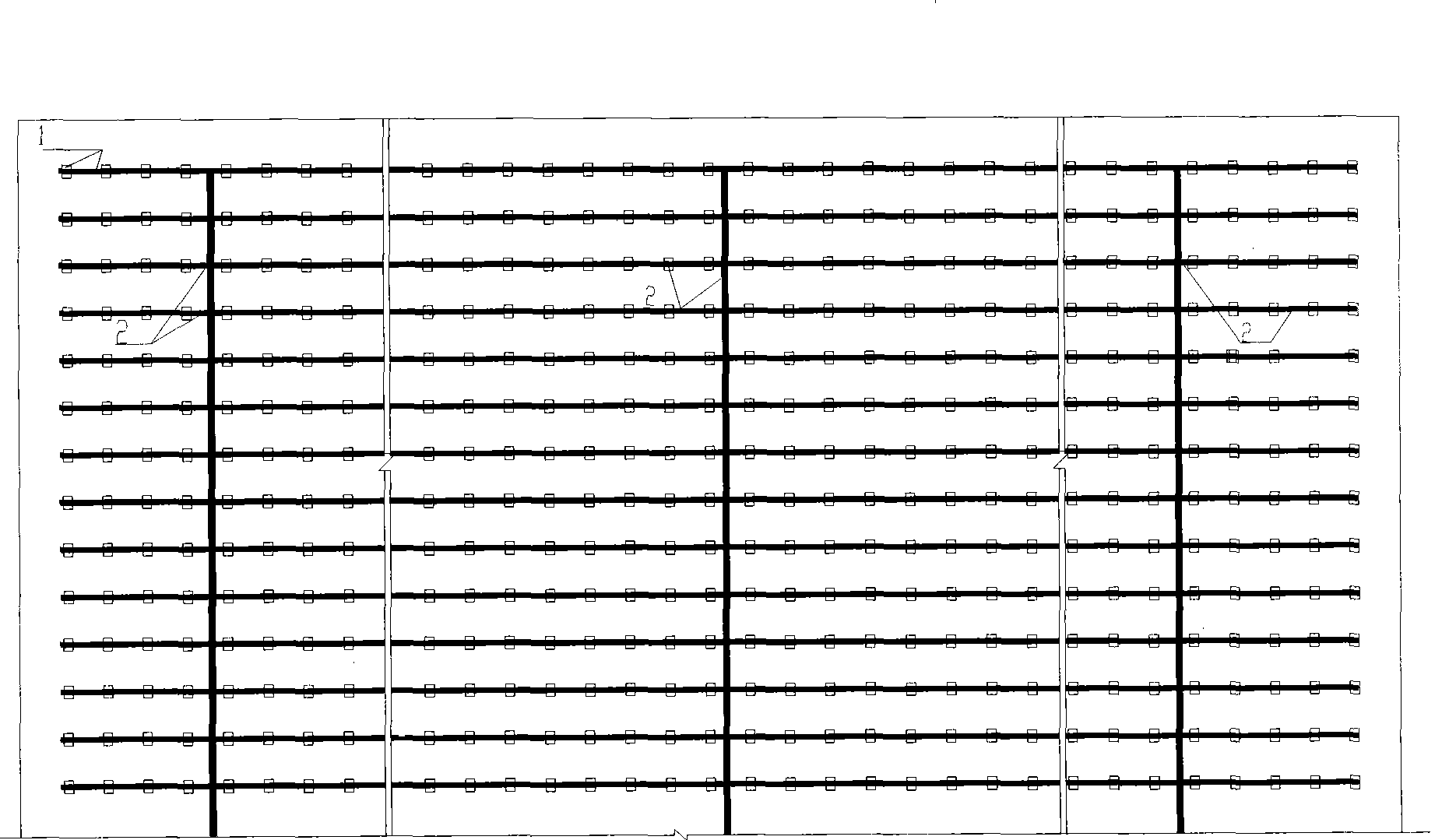 Foundation treatment water drain structure of geotextile filter tube vacuum preloading method